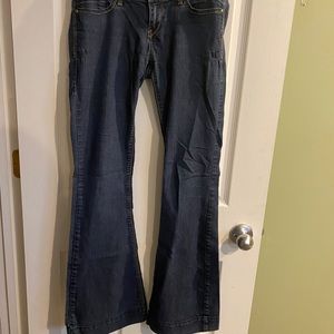 Express low rise flare jeans